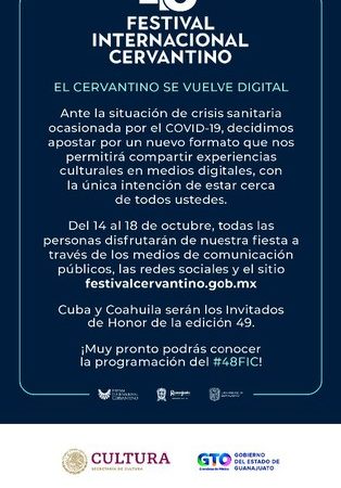 Edición 48 del FIC será en formato digital