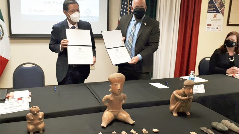 280 piezas arqueológicas regresan a México en el marco de colaboración México – Estados Unidos