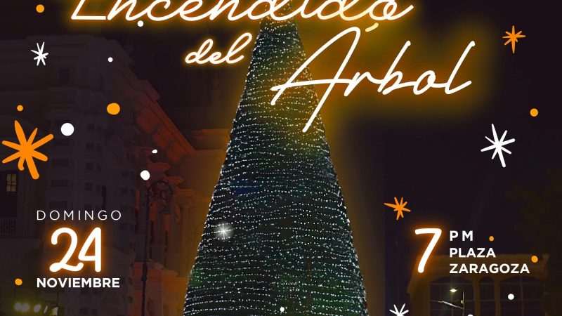 Encenderán árbol y decoración navideña este domingo