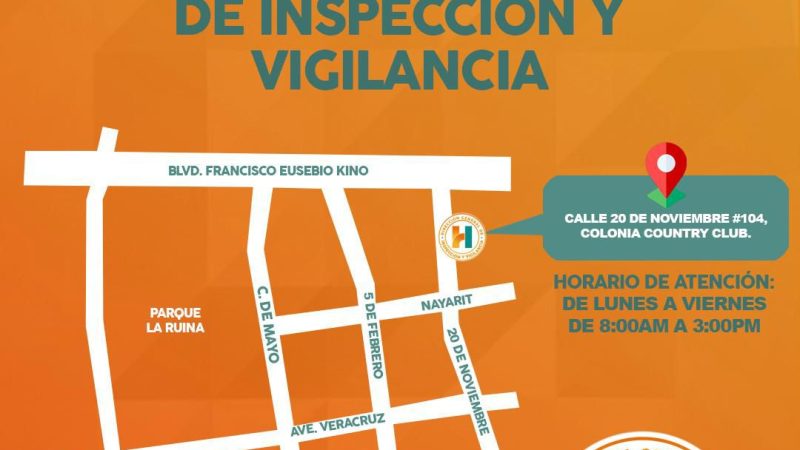 Cambian de ubicación oficinas de Inspección y Vigilancia del Ayuntamiento de Hermosillo