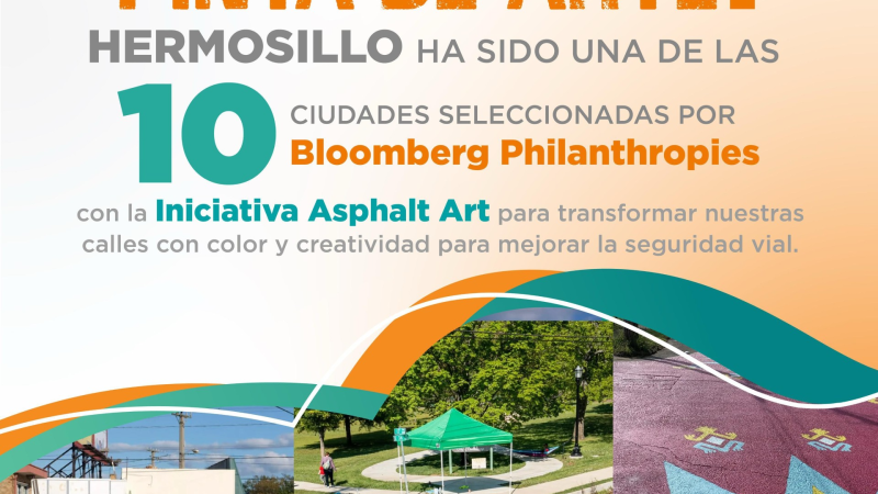 Anuncia Toño Astiazarán premio internacional de Bloomberg Philanthropies para revitalizar con arte urbano las calles del centro