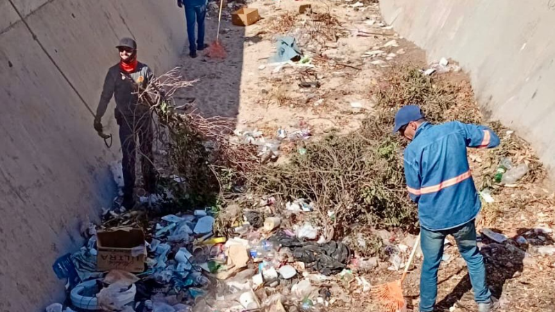 Presenta Servicios Públicos Municipales 90 por ciento de avance en limpieza de canales y arroyos
